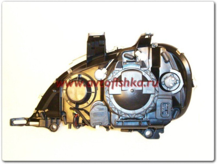 Mercedes ML W163 (98-05) фары передние линзовые хромированные, с нижней подсветкой, с мотором электрокорректора, комплект 2 шт.