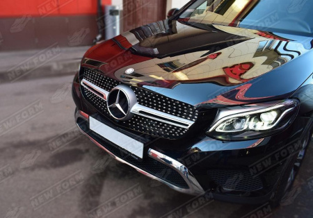 Mercedes-Benz GLC-Klasse X253 2015 - 2019 Решетка радиатора Diamond Sport серебро  под камеру