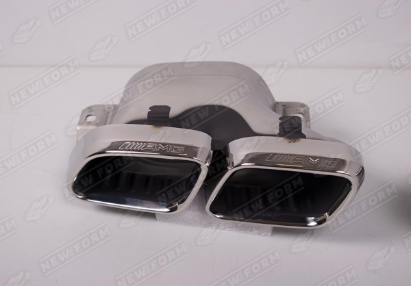 Mercedes-Benz C-Klasse W205 Coupe рестайлинг 2018 - н.в. Насадки на глушитель 6.3S AMG хром