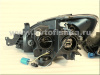 Mitsubishi Lancer (03-06) фары передние линзовые хромированные, с белым рефлектором, комплект 2 шт.