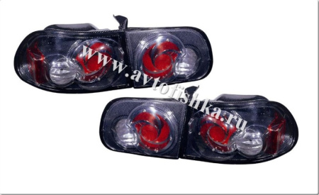 Honda Civic (92-96) 3 дв. фонари задние карбоновые, комплект 2 шт.