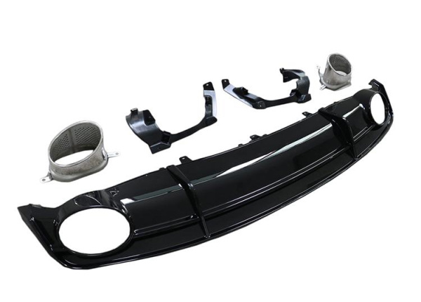 Черный диффузор RS7 для Audi A7 S-line 2016-2018