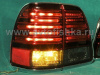 Toyota Land Cruiser 100 (98-07) фонари задние светодиодные красно-тонированные, внешние и внутренние, дизайн Lexus, с хром отделкой, комплект лев.+прав.
