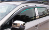 Subaru Outback (09–) Дефлекторы боковых окон с хромированным молдингом, OEM стиль