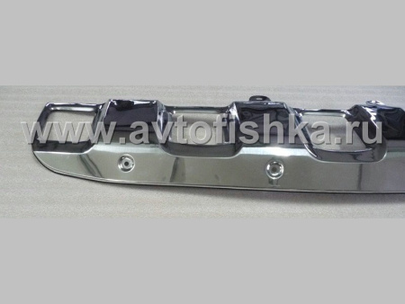 Mercedes W164 ML (05-11) накладки на передний и задний бамперы и полированной нержавеющей стали, комплект 2 шт.