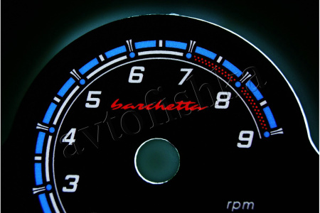 Fiat Barchetta светодиодные шкалы (циферблаты) на панель приборов - дизайн 2
