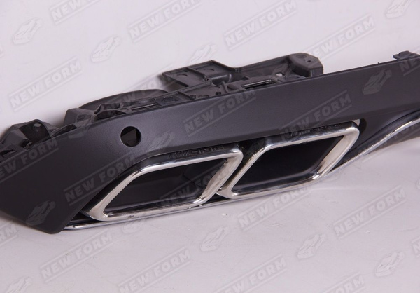 Mercedes-Benz C-Klasse W205 2014 - 2018 Диффузор заднего бампера 6.3 AMG хром с хромированными насадками