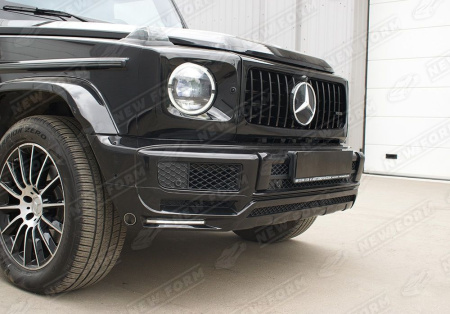 Mercedes-Benz G-Klasse W464 2018 - н.в. Юбка переднего бампера Brabus с ходовыми огнями