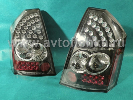 Chrysler 300C (04-09) фонари задние светодиодные черные, комплект 2 шт.