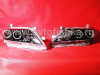 Toyota Camry V40 (2006-2009) фары передние линзовые черные, со светящимися ободками, комплект 2 шт.