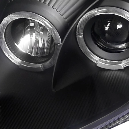 Mitsubishi Eclipse 2000-2005 фары линзовые черные с ангельскими глазками