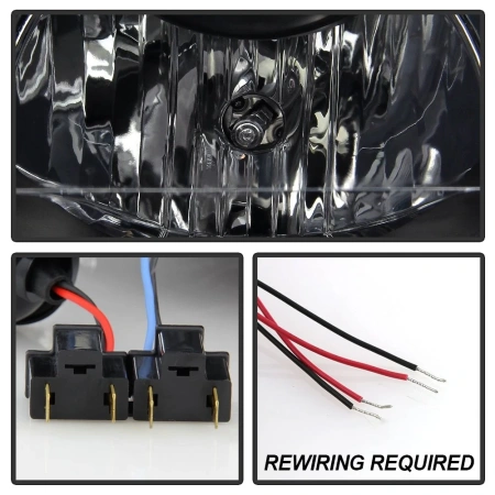 Honda Prelude (96-01) фары передние линзовые черные, со светящимися ободками, комплект 2 шт.