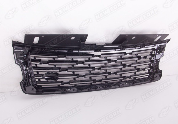 Land Rover Range Rover 4 поколение (рестайлинг) 2017 - 2022 Решетка радиатора дизайн 2023 года черная с серебром