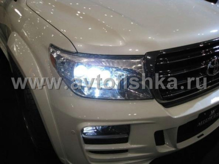 Toyota Land Cruiser 200 (2008-) фары передние линзовые тонированный хром, под корректор, дизайн LS600h, по заказу MidWest, комплект 2 шт.