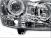Volkswagen Golf 5 (03-) фары передние линзовые хромированные, со светящимися ободками, под корректор, комплект 2 шт.