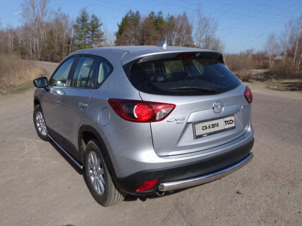 Mazda CX-5 (15–) Накладка на задний бампер (лист шлифованный) 1 мм