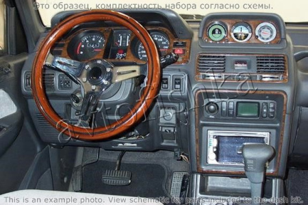 Декоративные накладки салона Mitsubishi Pajero/Montero 1991-1999 полный набор, 11 элементов.