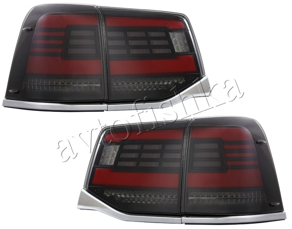 Toyota Land Cruiser J200 (15 – н.в.) задние светодиодные фонари (стоп-сигналы), с бегающими поворотниками