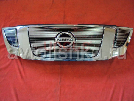 Nissan Patrol Y62 (10-) накладки на переднюю решетку радиатора из полированной нержавеющей стали