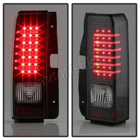 Hummer H3 (05-) фонари задние светодиодные черные, комплект 2 шт.