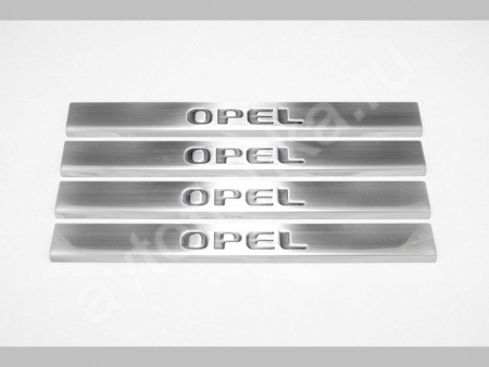 Opel Zafira B (2004-) накладки на пороги из нержавеющей стали, 4 шт.