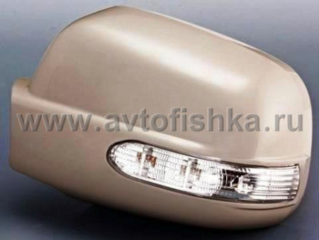 Honda CR-V (02-06) накладки на боковые зеркала под покраску, со светодиодными поворотниками, комплект 2 шт.