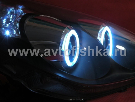 Lexus ES300-350 (01-06) фары передние линзовые черные, со светящимися ободками, комплект 2 шт.