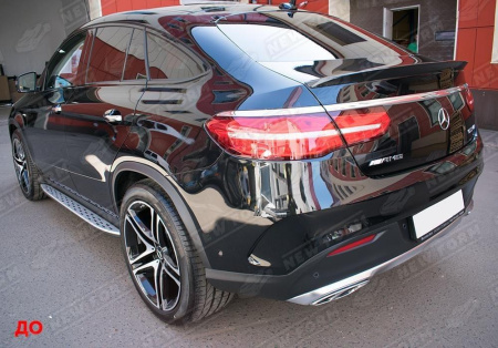 Mercedes-Benz GLE-Klasse C292 2015 - 2019 Диффузор заднего бампера 6.3 AMG с хром насадками на глушитель