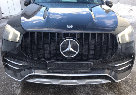 Mercedes-Benz GLE-Klasse V167 2018 - 2023 Решетка радиатора AMG GT черная в AMG пакете