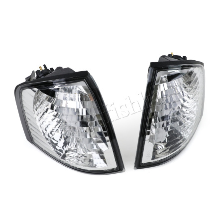 Mercedes C W202 (94-00) фары передние хромированные, комплект 2 шт.