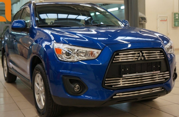 Mitsubishi ASX (13–) Решетка переднего бампера и радиатора d16 (3 части)