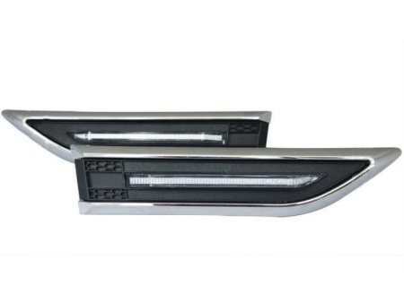 Chevrolet Cruze желтые светодиодные повторители поворотов на крылья, комплект 2 шт.