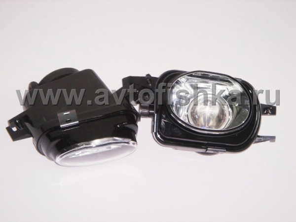 Mercedes C-class W203, W215, W211, W209, R230 фары противотуманные линзовые, AMG стиль, комплект 2 шт.