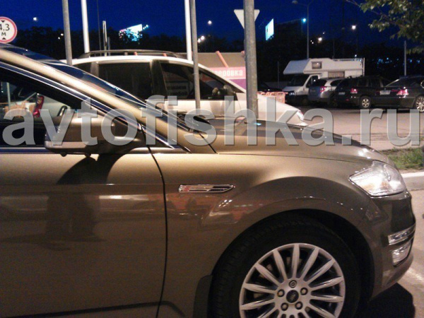 Ford Mondeo (07-) накладки на дефлекторы передних крыльев с литерой S, комплект 2 шт.