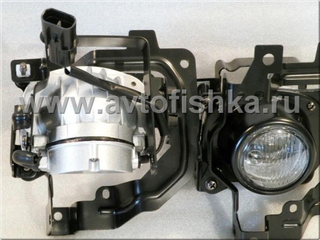 Mitsubishi Lancer 9 (03-05) фары передние противотуманные с черными рамками, комплект 2 шт.