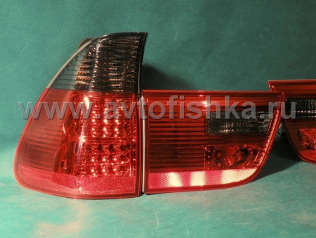 BMW X5 (98-06) задние фонари светодиодные красно-тонированные, комплект лев.+прав.