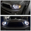 Toyota Tacoma (05-12) фары передние линзовые хромированные, с ангельскими глазками