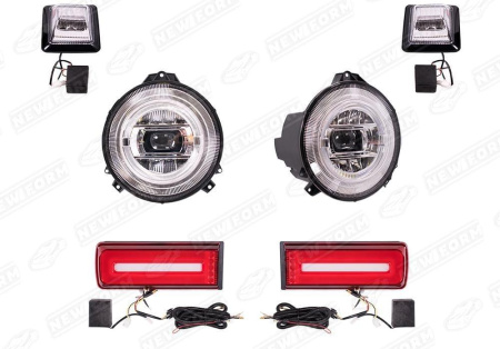 Mercedes-Benz G-Klasse W463 1990 - 2018 Оптика рестайлинг 2018 хромированный комплект с поворотниками