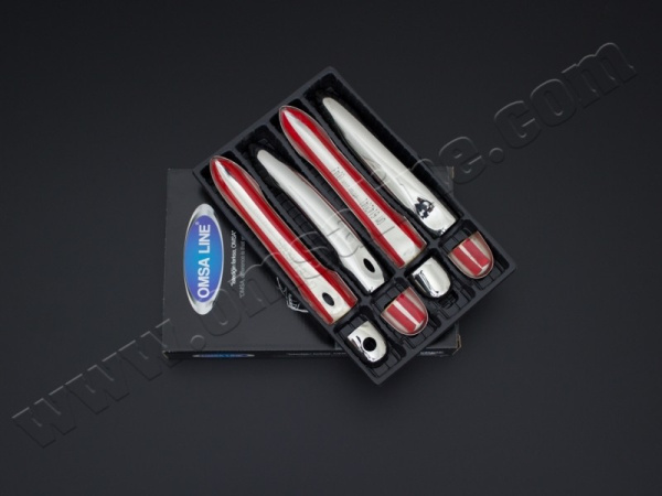 Renault Kaptur (13–) Накладки на дверные ручки, нерж., 4 двери (с отверс. под сенсор)