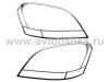 Mercedes-Benz W164 ML (05-08) рамки передних фар хромированные, комплект 2 шт.