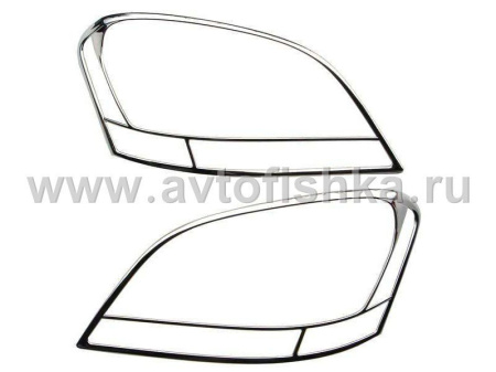 Mercedes-Benz W164 ML (05-08) рамки передних фар хромированные, комплект 2 шт.