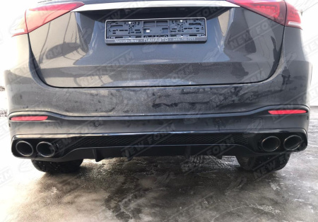 Mercedes-Benz GLE-Klasse V167 рестайлинг 2023 - н.в. Диффузор заднего бампера с насадками на глушитель 5.3 AMG черный