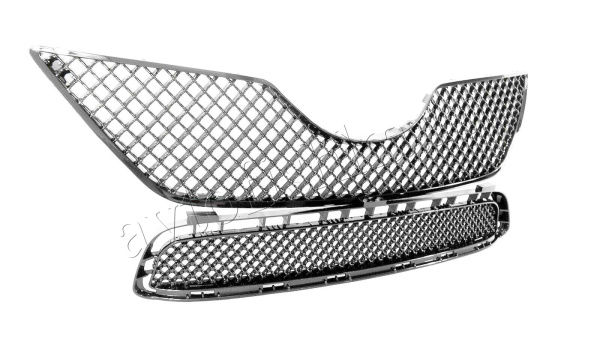 Toyota Camry V40 (06-09) решетка радиатора и бампера хромированная пластиковая, дизайн "BENTLEY"