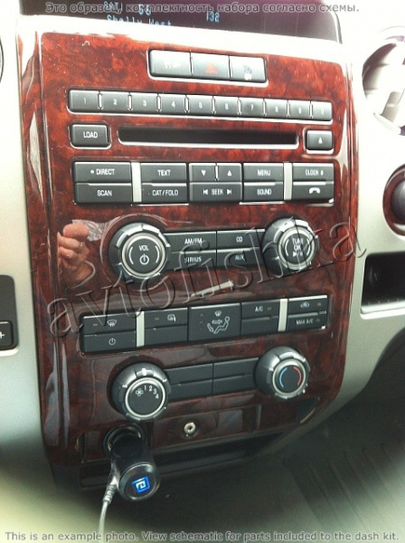 Декоративные накладки салона Ford F-150 2009-н.в. Полный набор для 2-х и 4-х дверных версий.