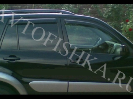 Дефлекторы боковых окон 4 части темные Toyota RAV4 2000-2005