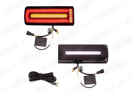 Mercedes-Benz G-Klasse W463 1990 - 2018 Оптика рестайлинг 2018 черная с черными фонарями