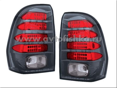 Chevrolet Trailblazer (01-09) фонари задние светодиодные карбоновые, комплект 2 шт.