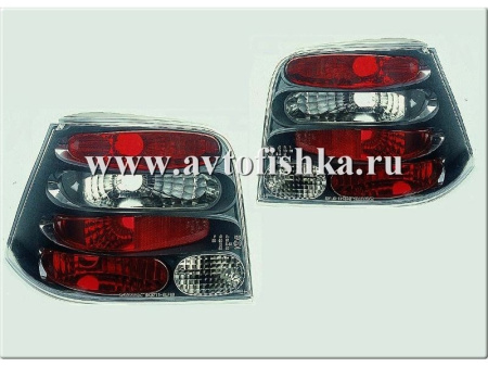 Volkswagen Golf 4 (98-03) фонари задние черные, комплект 2 шт.