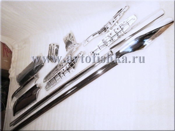 Toyota Land Cruiser Prado 120 (02-09) рейлинги продольные на крышу хромированные, алюминиевые, комплект.