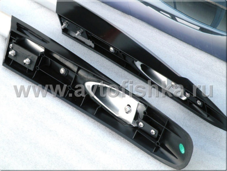 Honda CR-V (2006-2011) черные продольные алюминиевые рейлинги на крышу